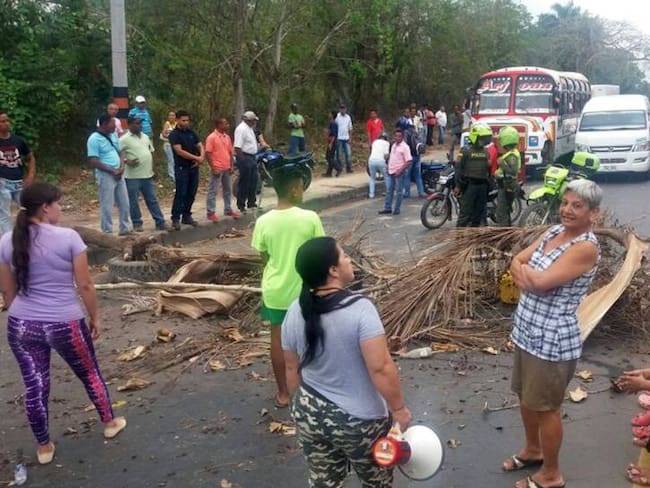 Bloqueos en Turbaco, Bolívar, por falta de agua potable