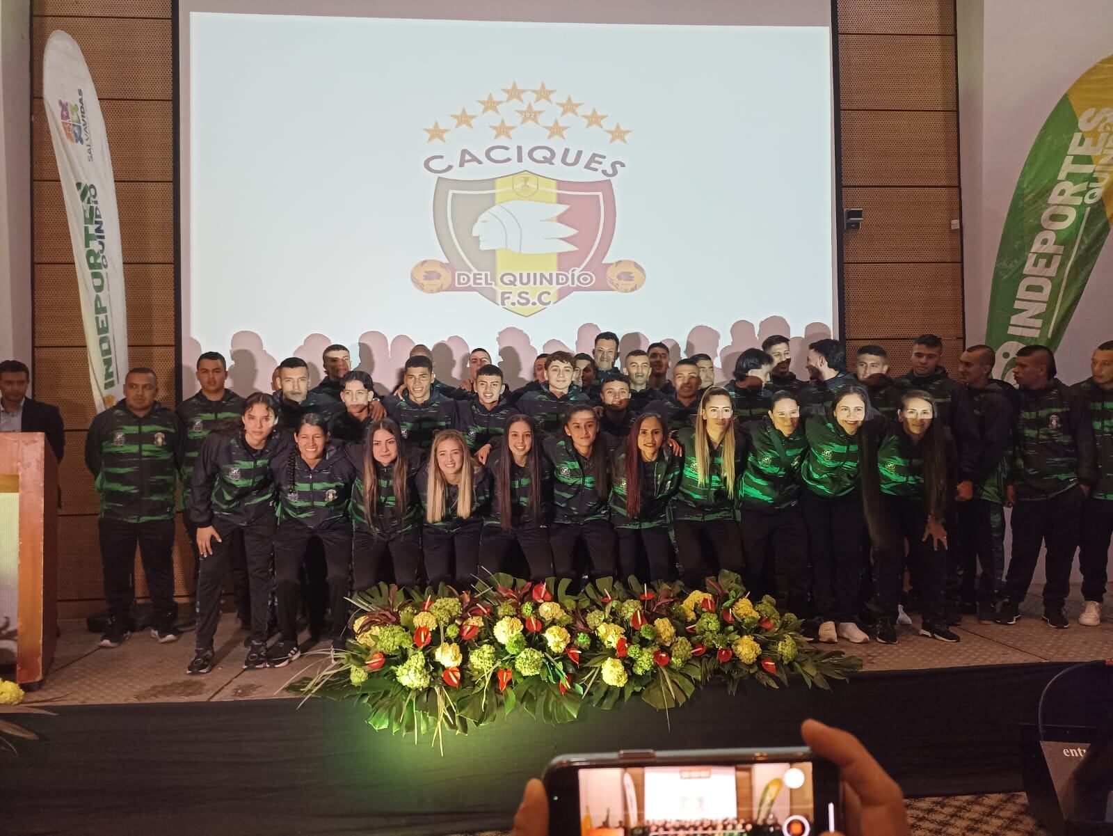 Caciques del Quindío 2024, tres equipos en masculina y femenino en el fútbol de salón. Foto. Adrián Trejos