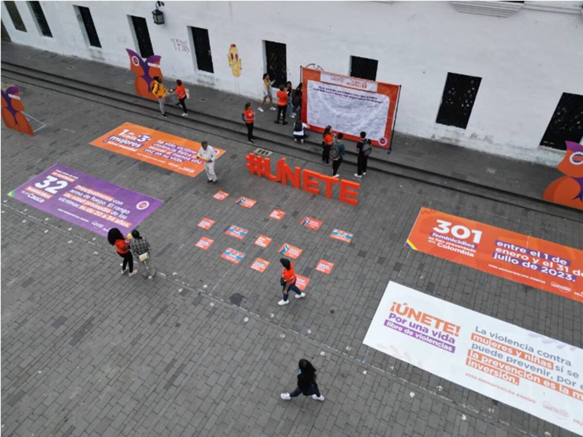 ONU Mujeres realizó campaña para prevenir la violencia contra las mujeres en Cauca