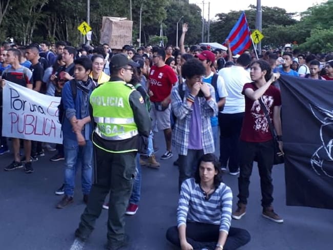 Sin contratiempos se adelantó marcha de estudiantes de Univalle