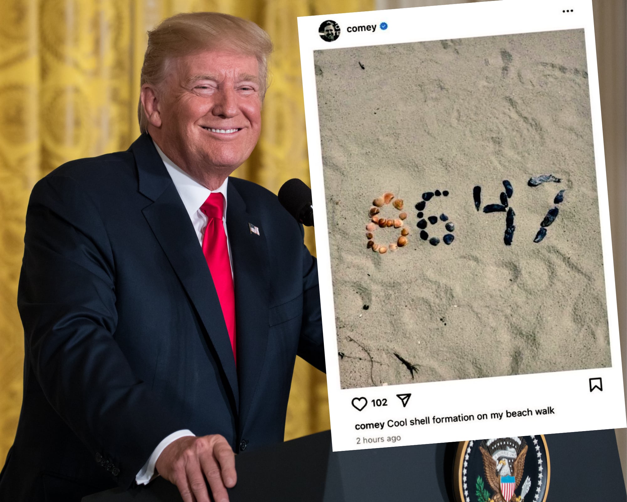 James Comey publicó una imagen que, según la jerga estadounidense, podría interpretarse como una amenaza de asesinato contra Donald Trump.
(Foto:   Caracol Radio / Getty )