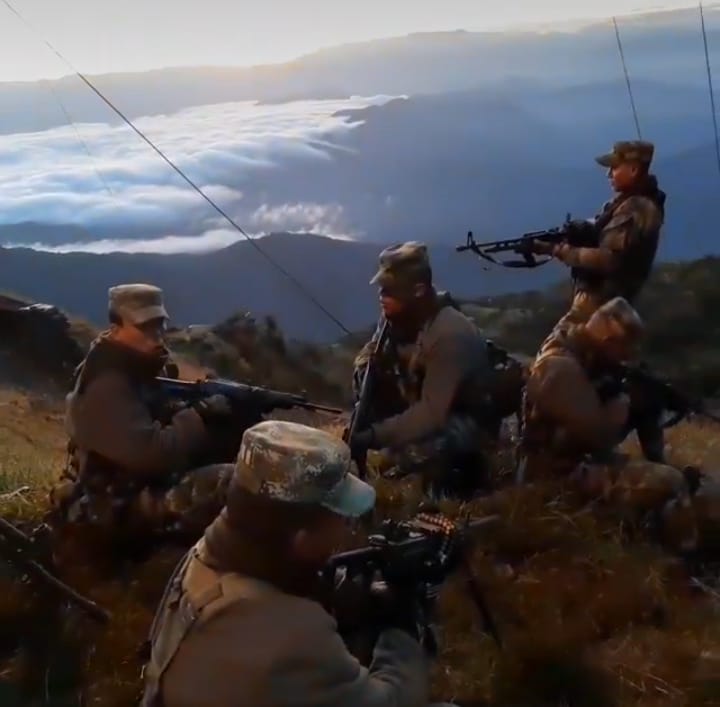 Soldados en base militar Oroque, Ábrego