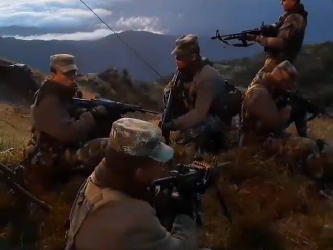 Soldados en base militar Oroque, Ábrego