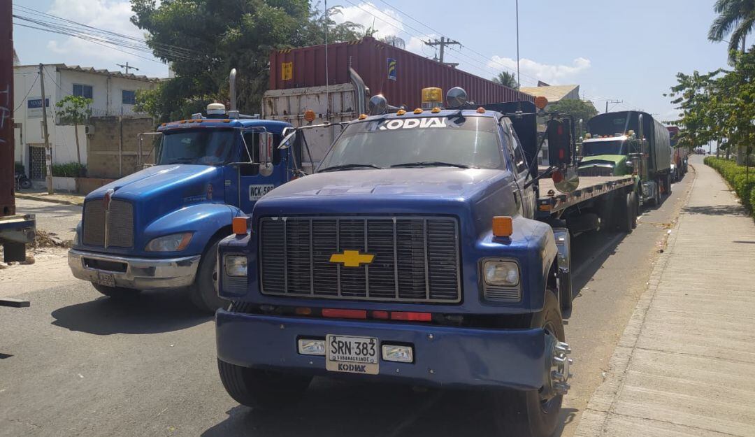 Paro camionero en Cartagena