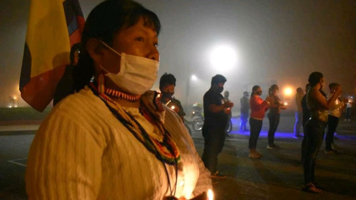 Integrantes de comunidades indígenas hicieron plantón para pedir justicia