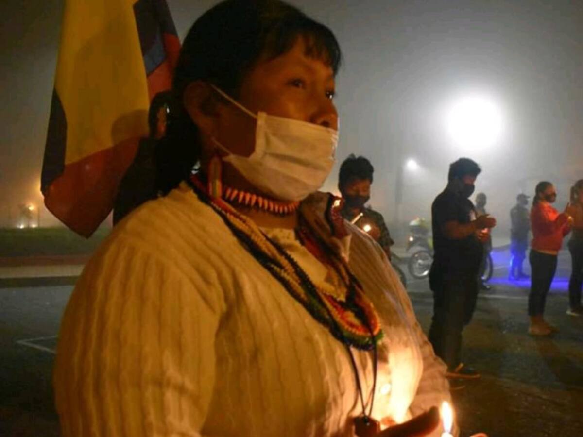 Integrantes de comunidades indígenas hicieron plantón para pedir justicia