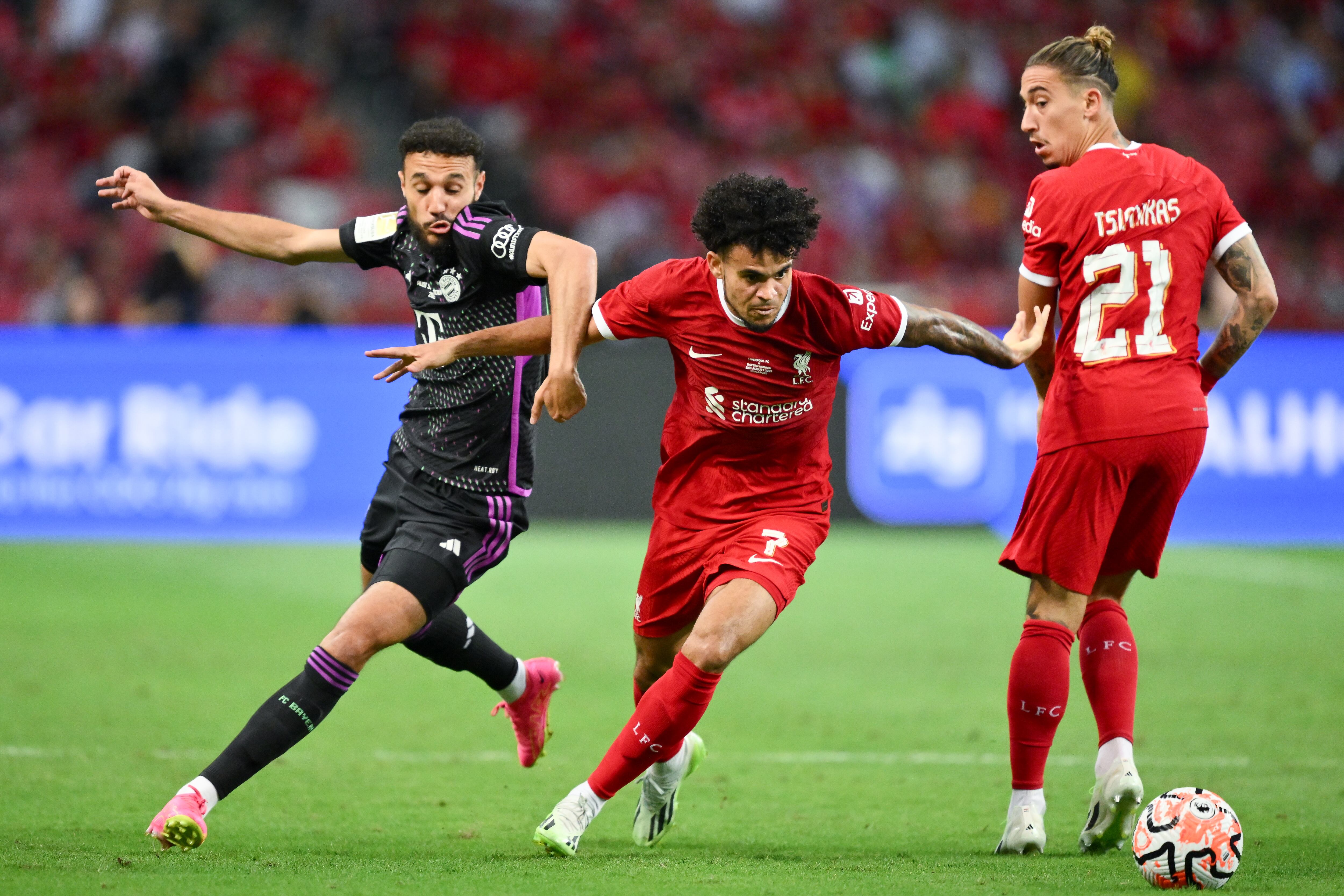 Luis Díaz durante un amistoso contra el Bayern Múnich en el 2023. (Photo by Apinya Rittipo/Getty Images)