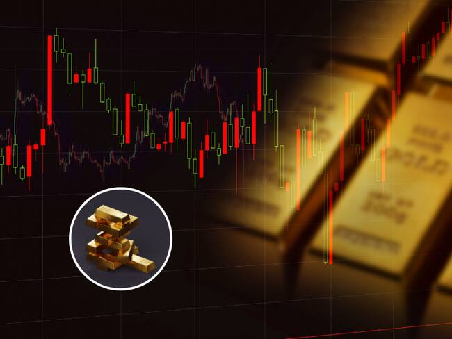 Lingotes de oro con cifras fluctuantes (Fotos vía Getty Images)