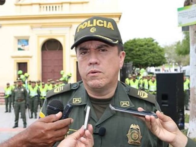 Coronel Raúl Riaño, comandante policía del Atlántico. 