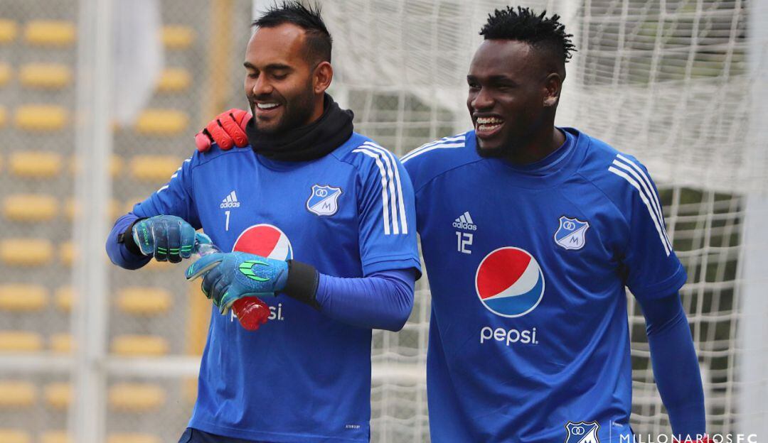 Christian Vargas y Juan Moreno en Millonarios