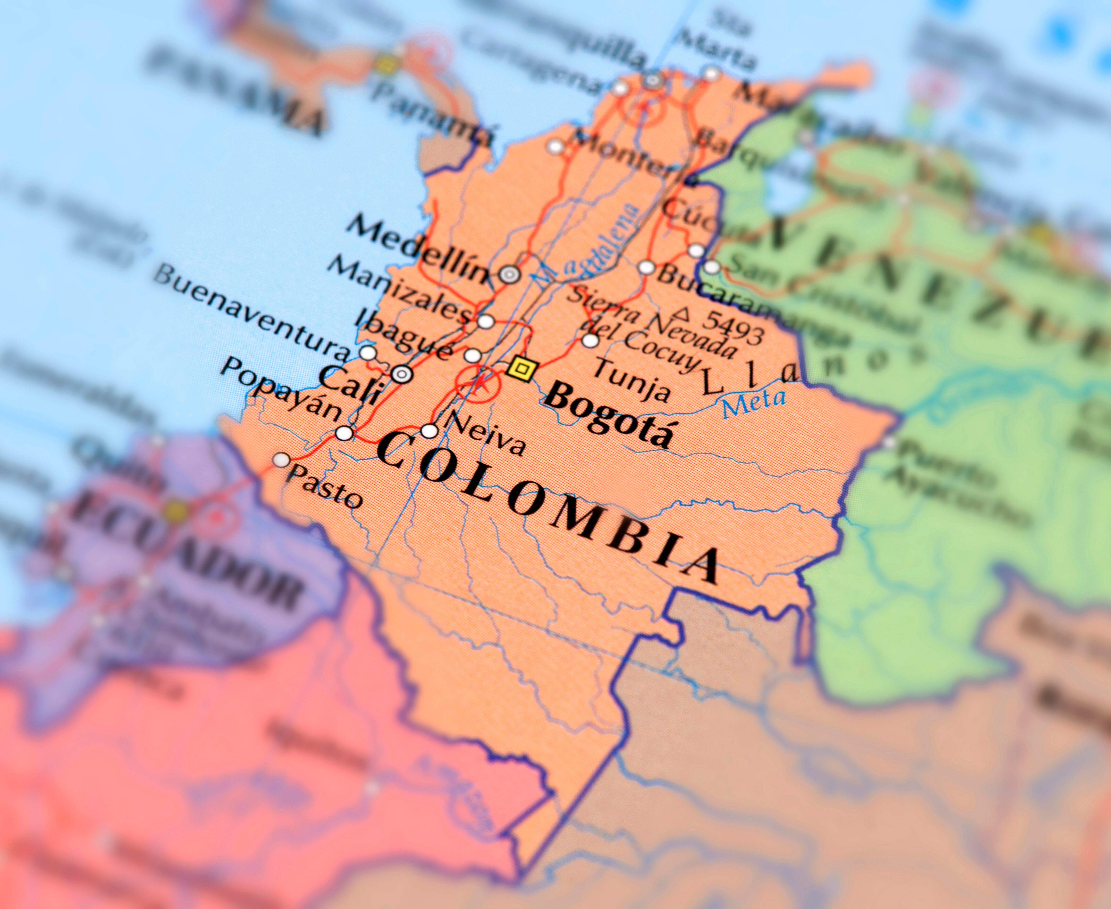 Mapa de Colombia (Getty Images)