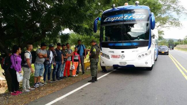Los extranjeros fueron puestos a disposición de Migración Colombia.