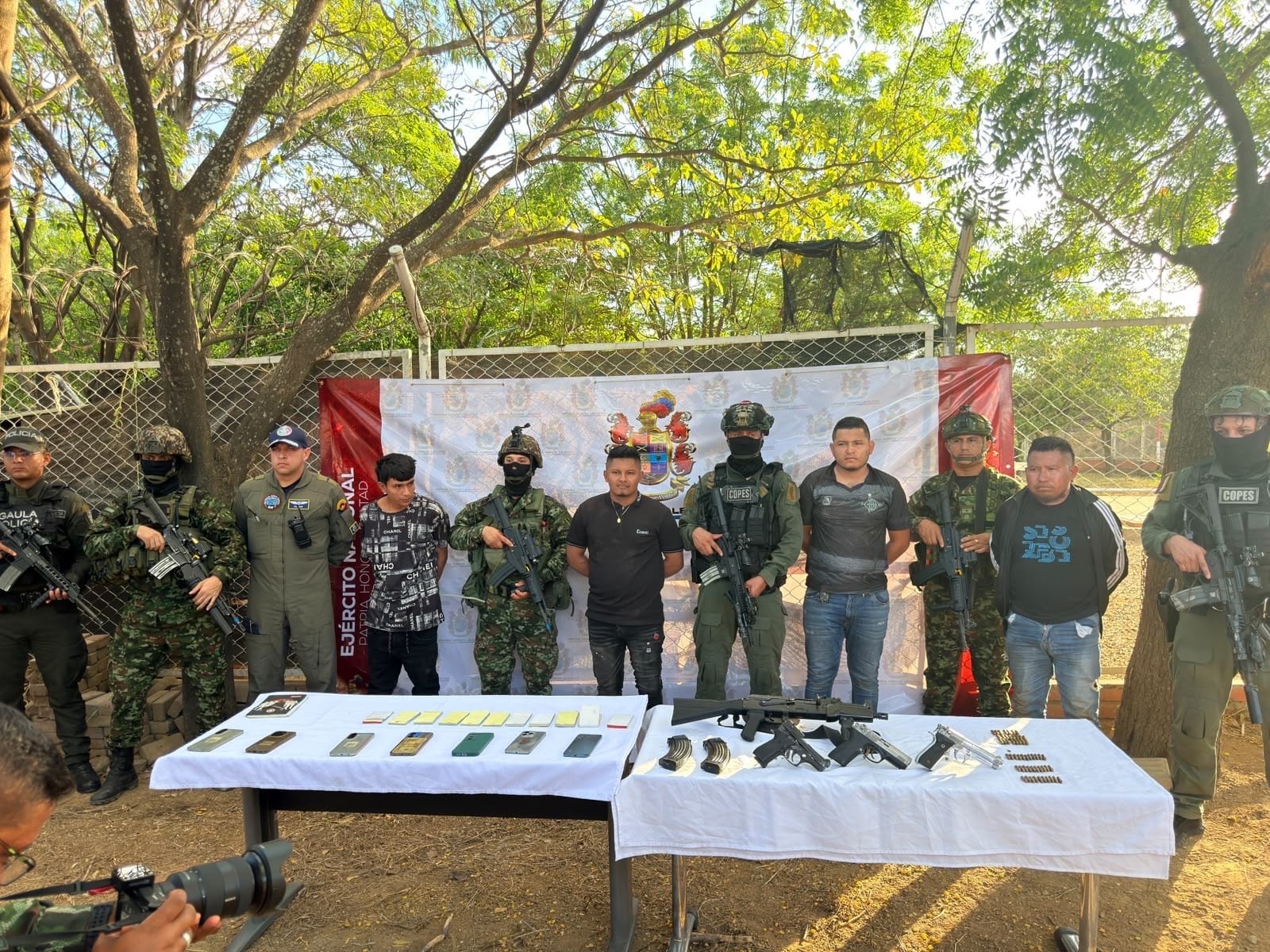 Cinco capturados en operativo contra el ELN en Tibú. Foto: Cortesía.