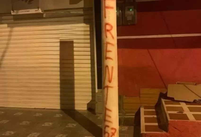Grafitis en el corregimiento La Marina, zona rural de Tuluá, Valle - Redes Sociales