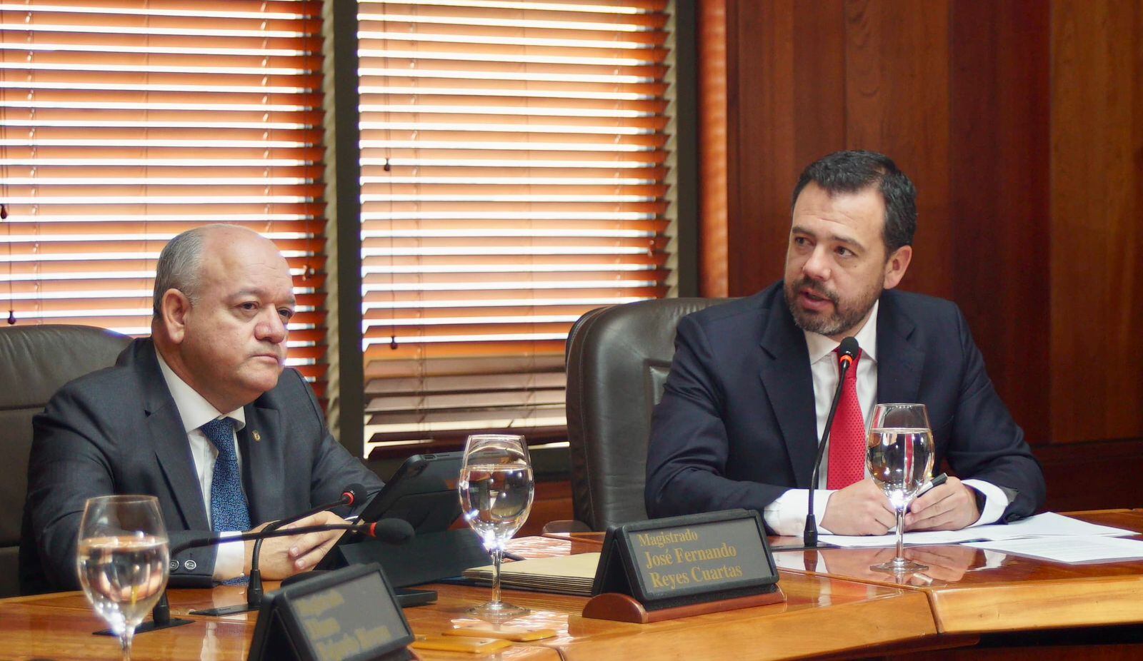 Reunión alcalde de Bogotá Carlos Fernando Galán y presidente de la Corte Constitucional José Fernando Reyes