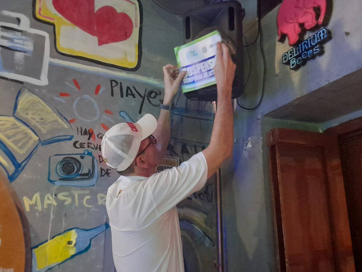 Operativos nocturnos contra el exceso de ruido dejan dos negocios suspendidos en Getsemaní