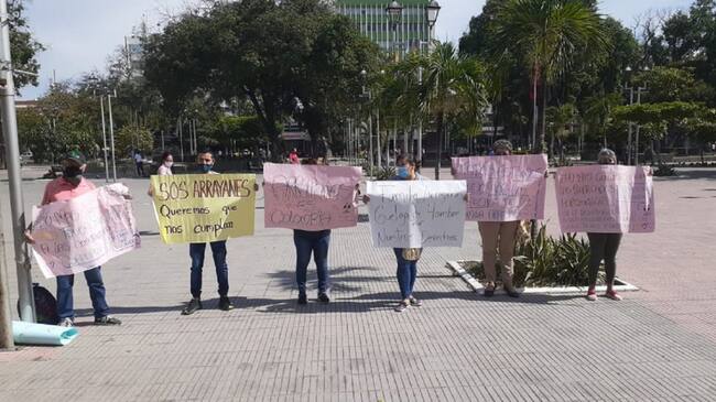 Protesta habitantes de Arrayanes