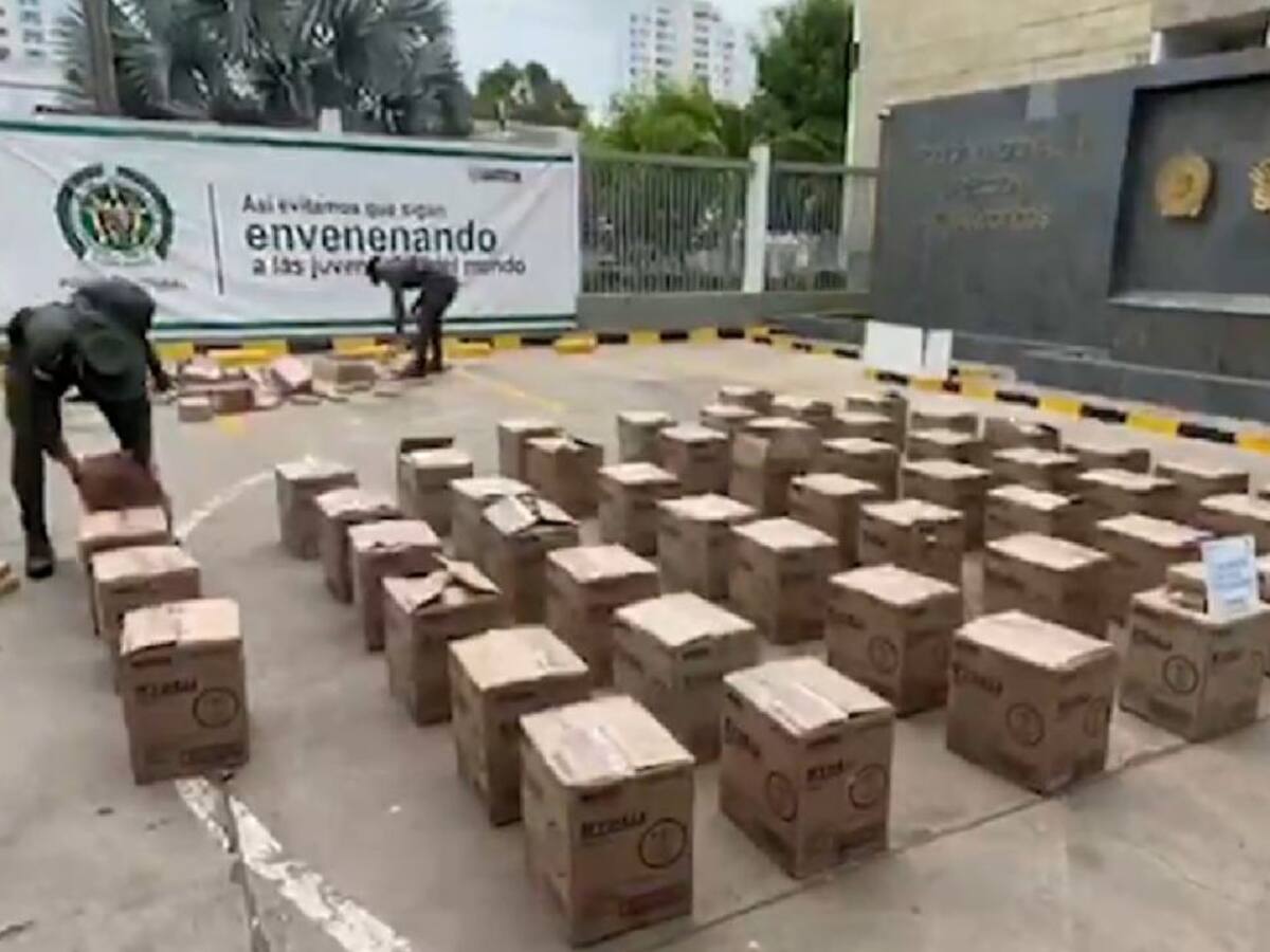 Policía incauta 1.224 kilos de cocaína en Cartagena
