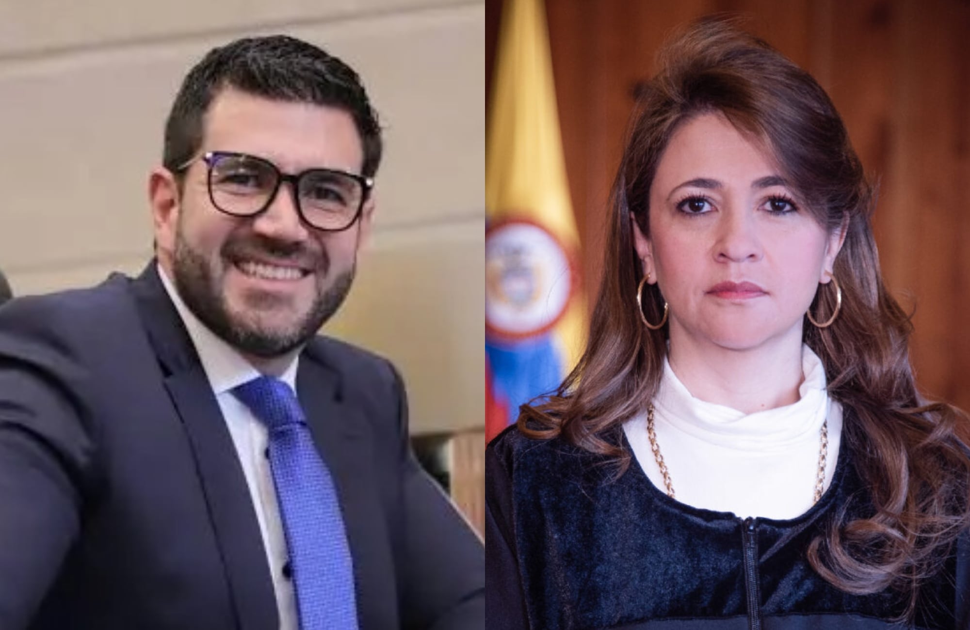 Juan Carlos Wills y Cristina Lombana. Fotos: Cámara de Representantes y Corte Suprema