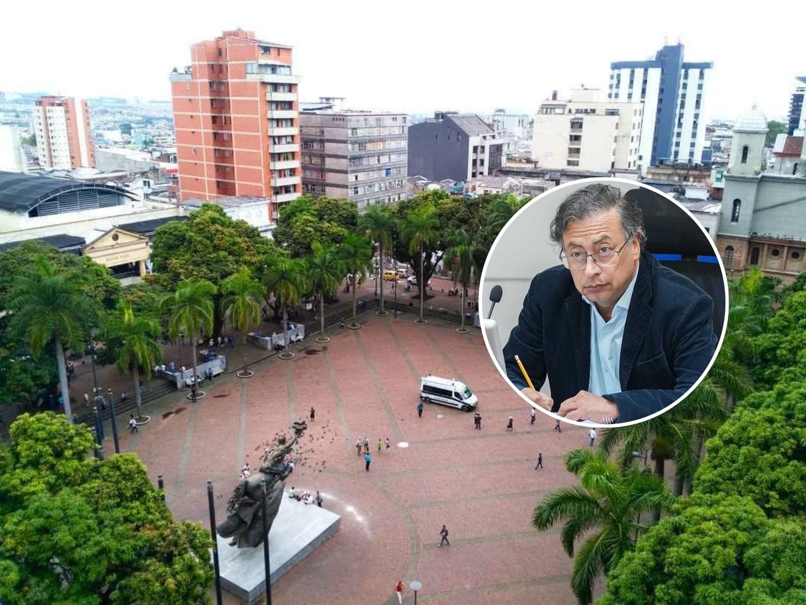 Foto: Plaza de Bolívar de Pereira - Alcaldía de Pereira y Presidencia de la República.