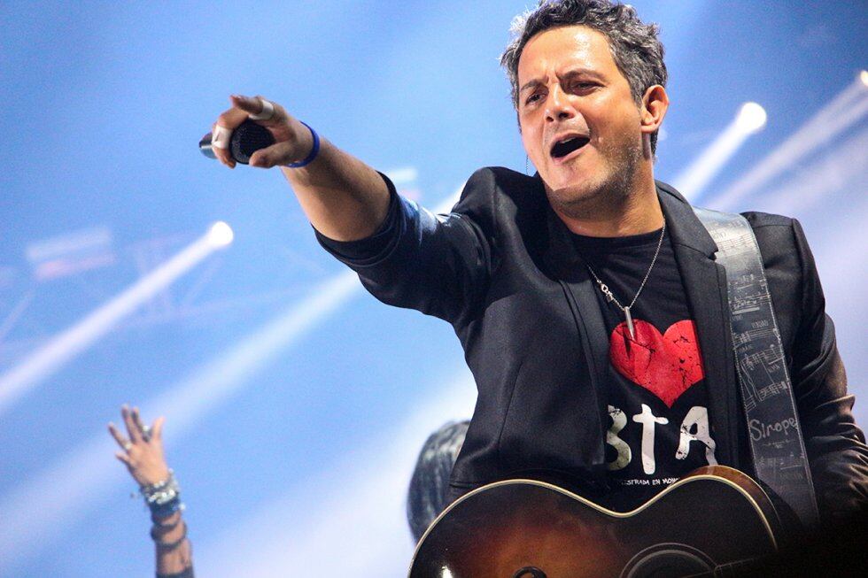 Alejandro Sanz se presentó en Bogotá este 14 de mayo.