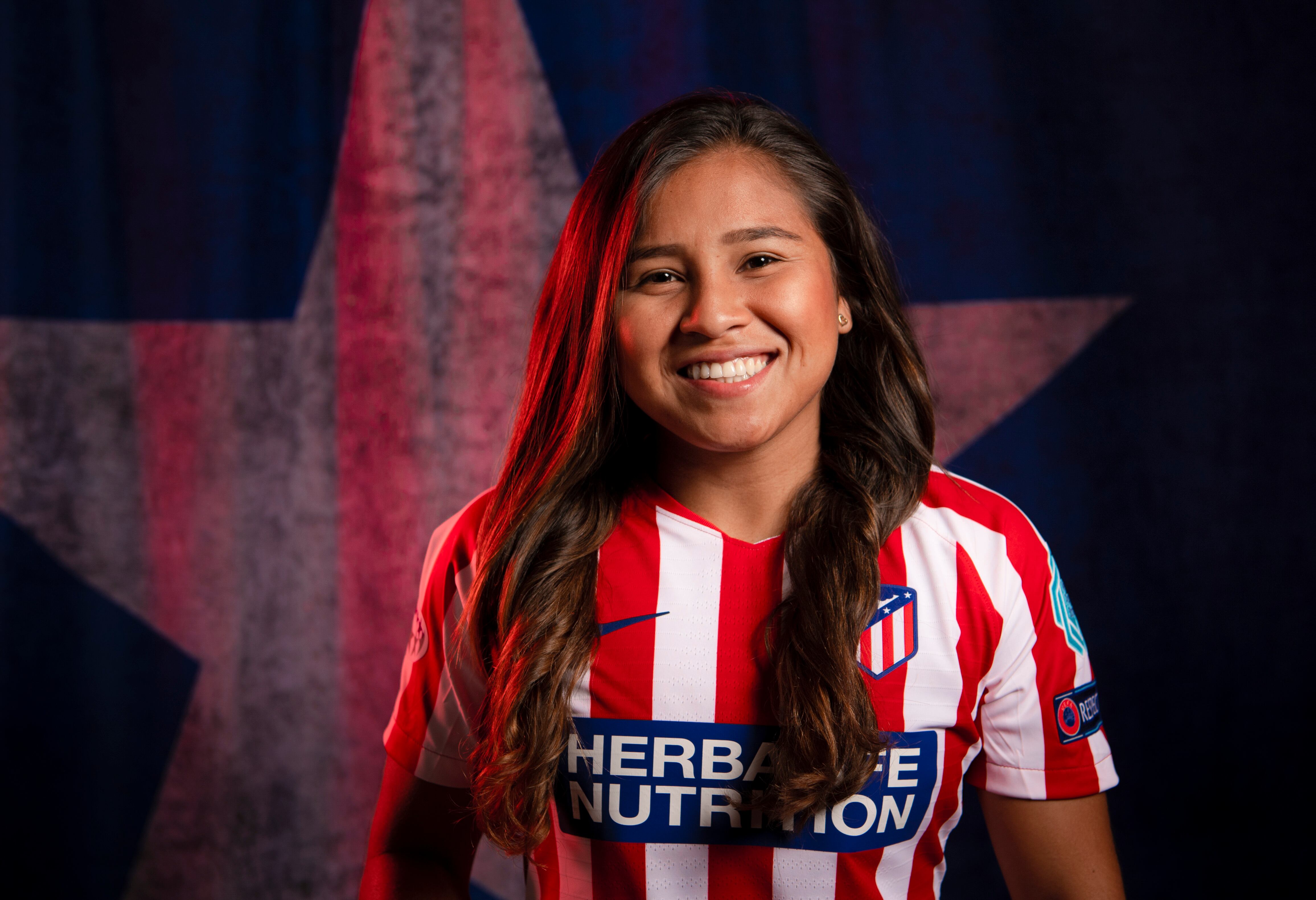 Leicy Santos de Atletico Madrid. (Photo by Michael Regan - UEFA/UEFA via Getty Images)