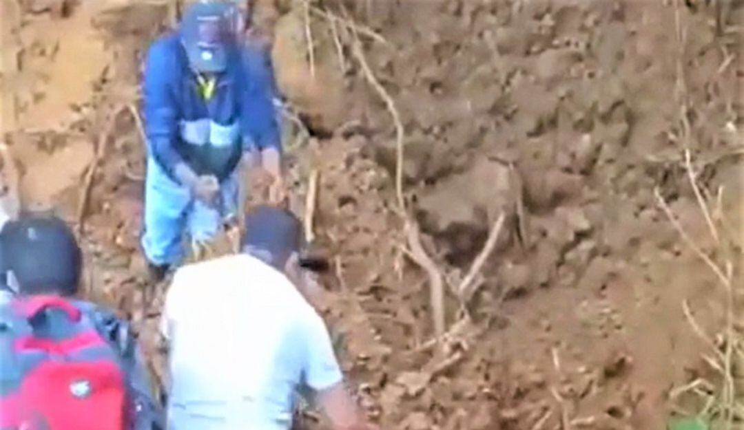 Derrumbe en el sector de La Primavera