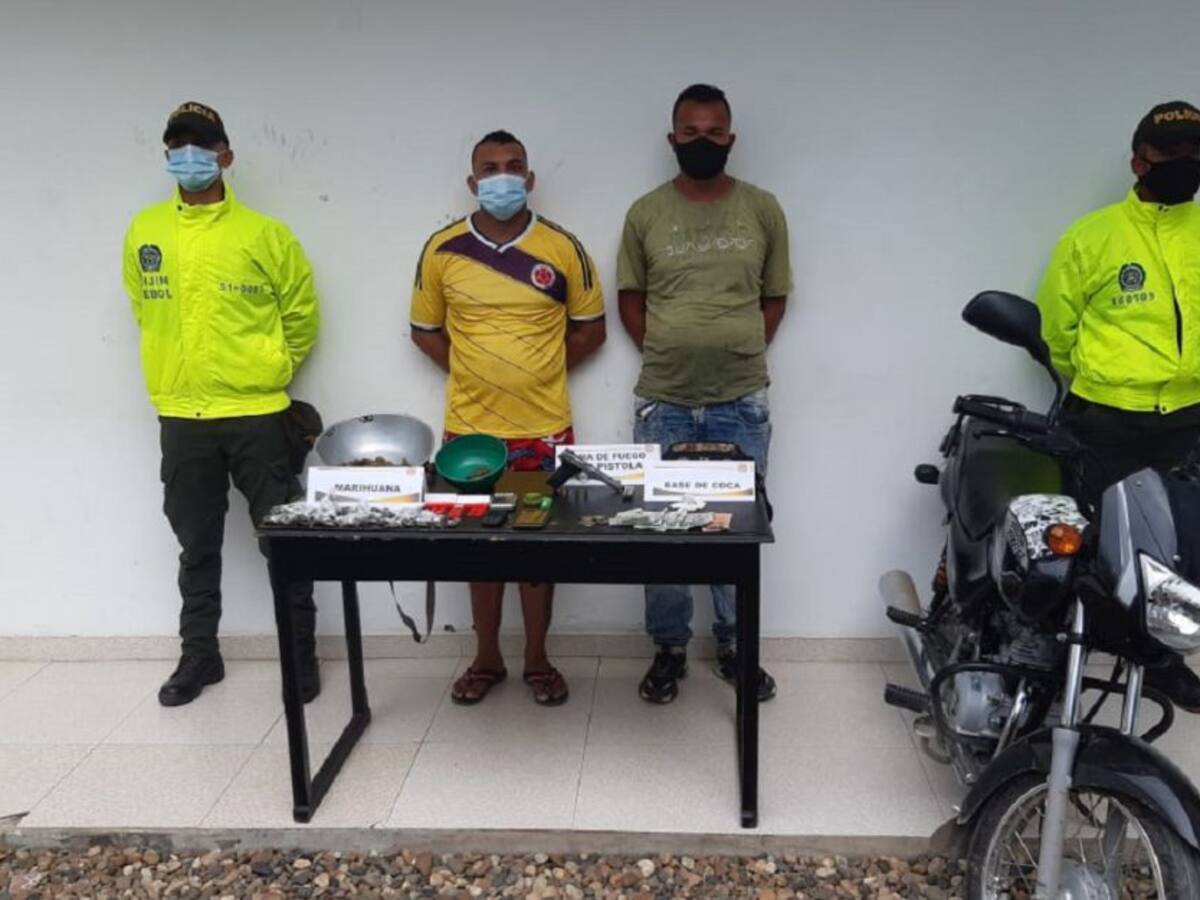 Dos detenidos por integrar banda dedicada al tráfico de drogas en Magangué