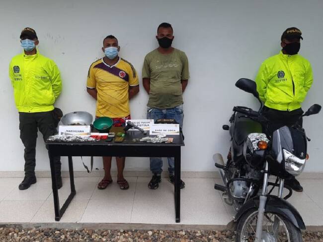 Dos detenidos por integrar banda dedicada al tráfico de drogas en Magangué