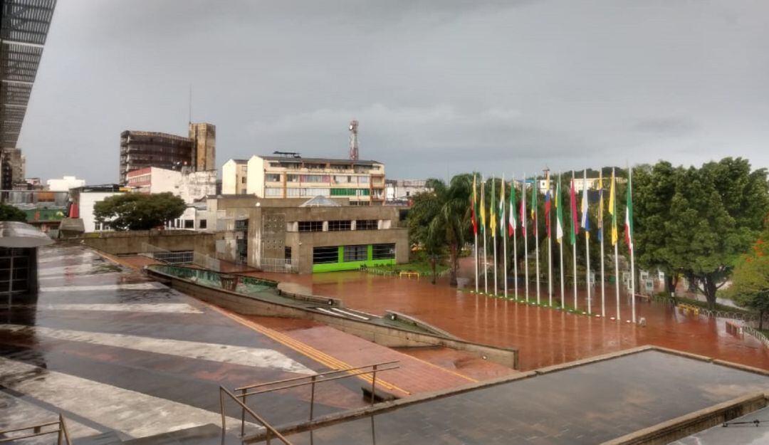 Día frío y lluvioso en la ciudad de Armenia