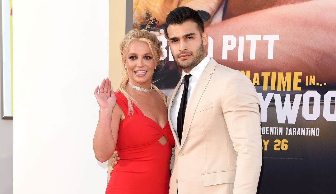 Britney Spears y su nuevo esposo, Sam Asghari.