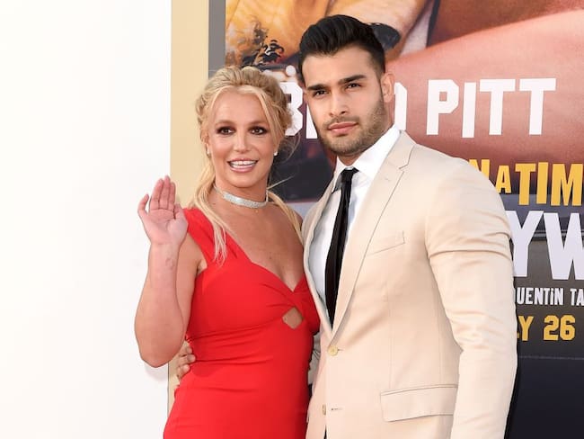 Britney Spears y su nuevo esposo, Sam Asghari.
