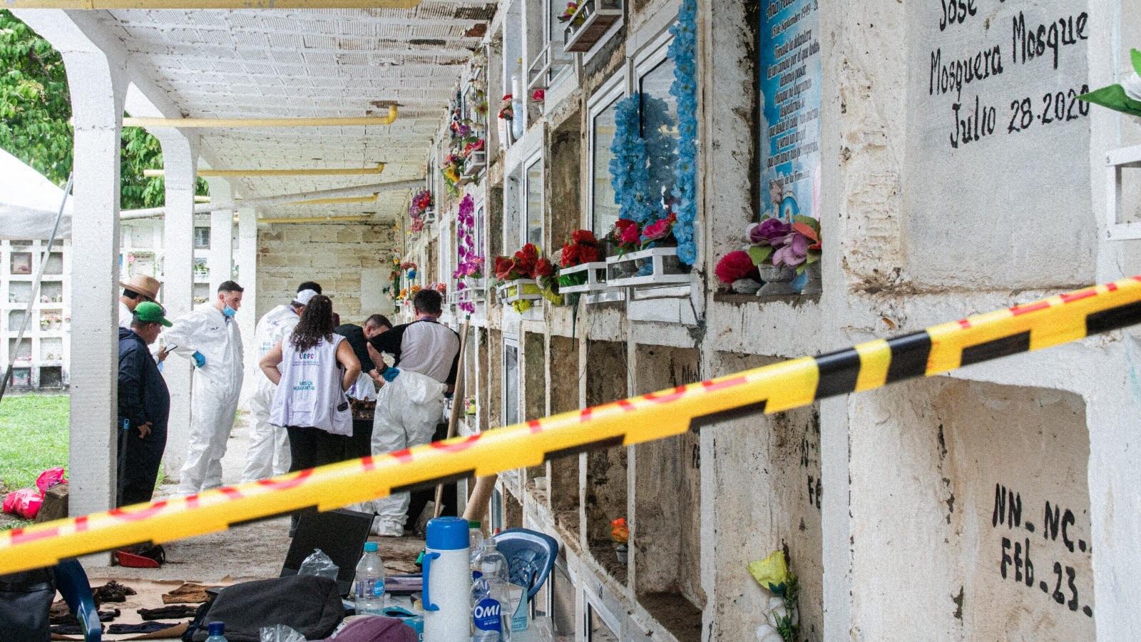 Se espera que el cuerpo exhumado sea entregado a sus familiares el próximo año. Foto: cortesía JEP.