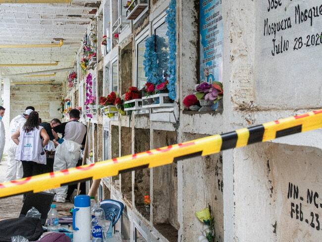Se espera que el cuerpo exhumado sea entregado a sus familiares el próximo año. Foto: cortesía JEP.