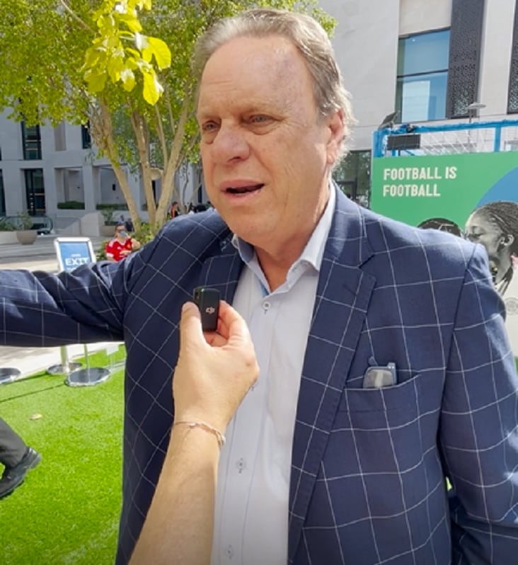 Ramón Jesurún, presidente de la FCF, desde Qatar.