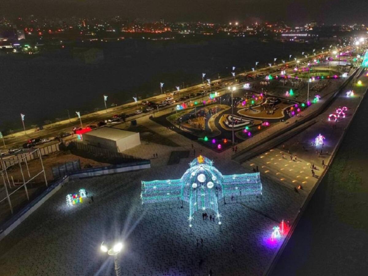 Así fue el encendido del alumbrado navideño en Barranquilla