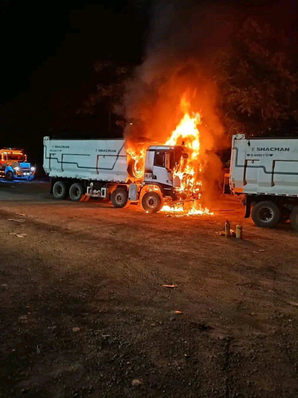 Incineran vehículo en Sardinata. / Foto: Cortesía.