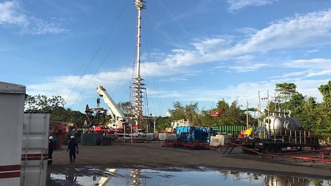 En la Lizama ya se encuentra el equipo de Petrowork 110 que trabajará en el abandono del pozo 158. Foto: Colprensa