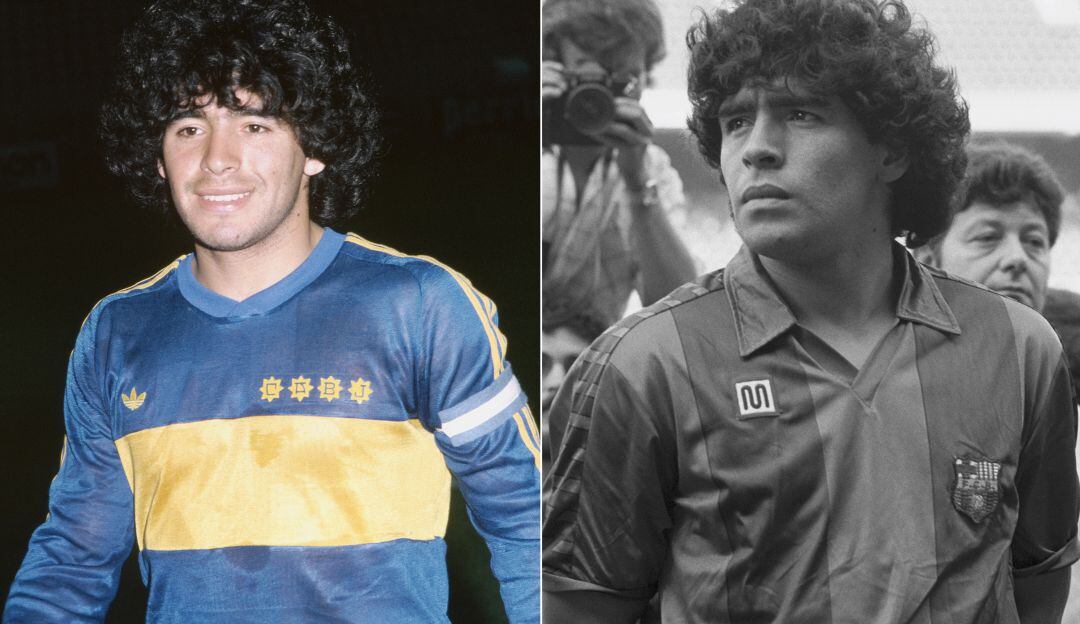 Diego Maradona en Boca Juniors y Barcelona