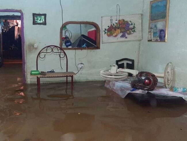Casa inundada en Currulao, Apartadó. Caracol Radio