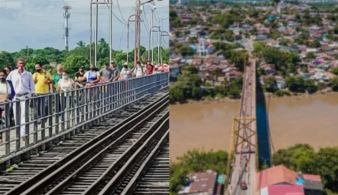 Puente férreo y puente Mariano Ospina Flandes