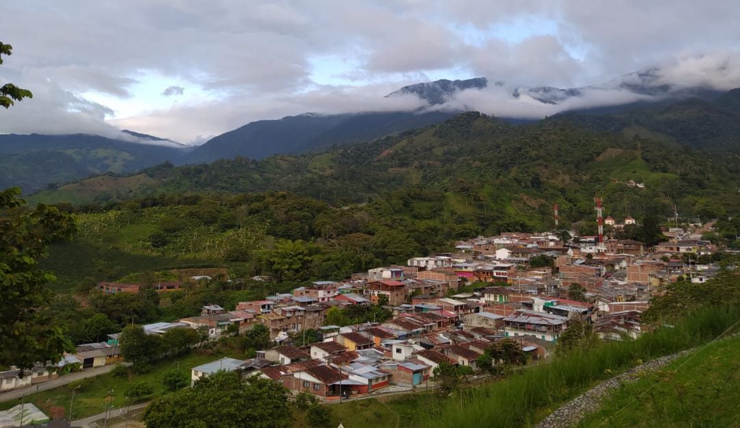 Al fondo el municipio de Córdoba, Quindío