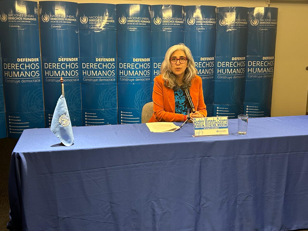 Relatora Especial de la ONU sobre personas afectadas por lepra, Beatriz Miranda-Galarza.
