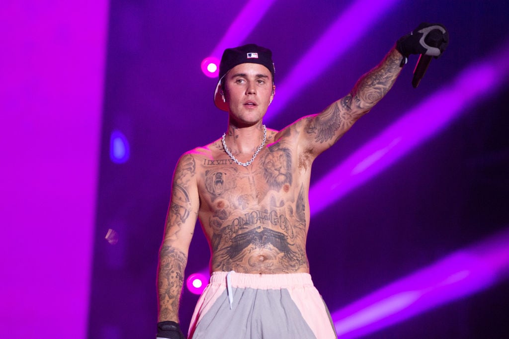 BUDAPEST, HUNGARY - AUGUST 12: Justin Bieber performs on day three of Sziget Festival 2022 on Óbudai-sziget Island on August 12, 2022 in Budapest, Hungary. (Photo by Joseph Okpako/WireImage)
