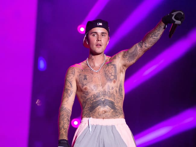 BUDAPEST, HUNGARY - AUGUST 12: Justin Bieber performs on day three of Sziget Festival 2022 on Óbudai-sziget Island on August 12, 2022 in Budapest, Hungary. (Photo by Joseph Okpako/WireImage)
