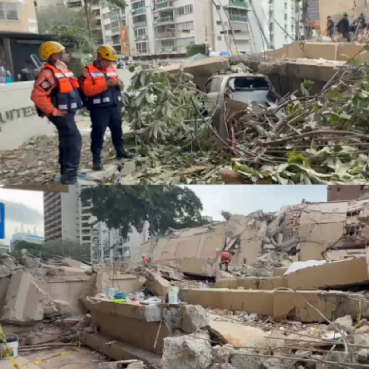 VIDEOS: Así quedaron en Caracas los edificios tras terremotos; rescatistas trabajan entre escombros