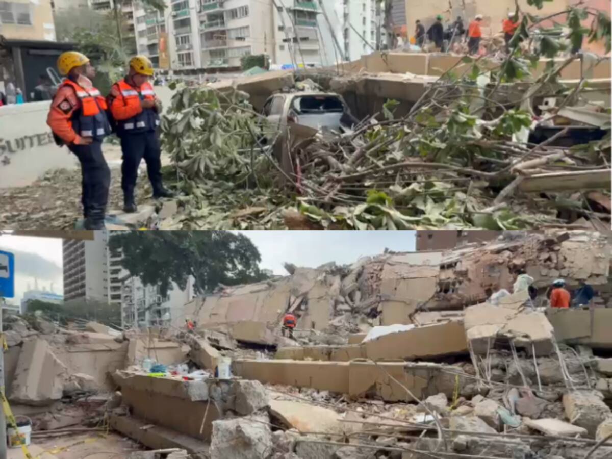 VIDEOS: Así quedaron en Caracas los edificios tras terremotos; rescatistas trabajan entre escombros