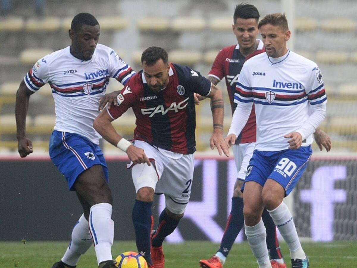 Duván Zapata jugó todo el partido en la caída de la Sampdoria