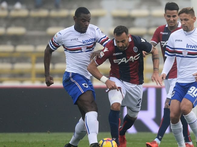 Duván Zapata jugó todo el partido en la caída de la Sampdoria