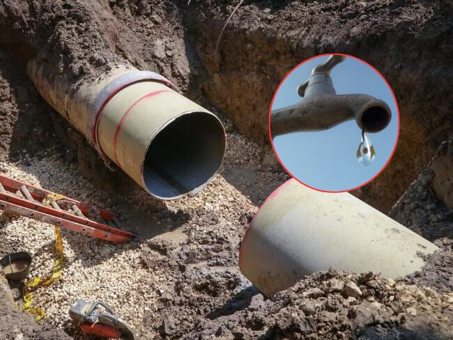 Imagen de referencia a tubo roto en Cartagena y sin agua / Colprensa- Getty Images